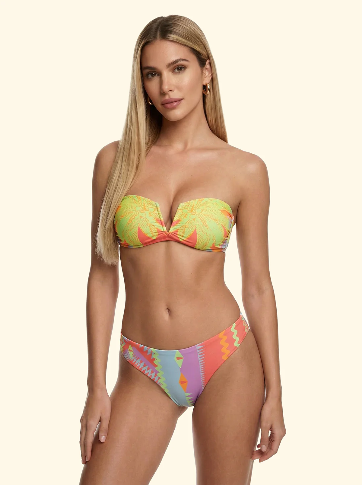 Bikini Donna F**K Fascia a V con Slip Fisso